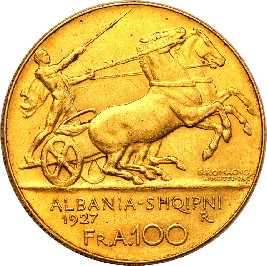 Albania. 100 Franków (franga) 1927 bez gwiazdek